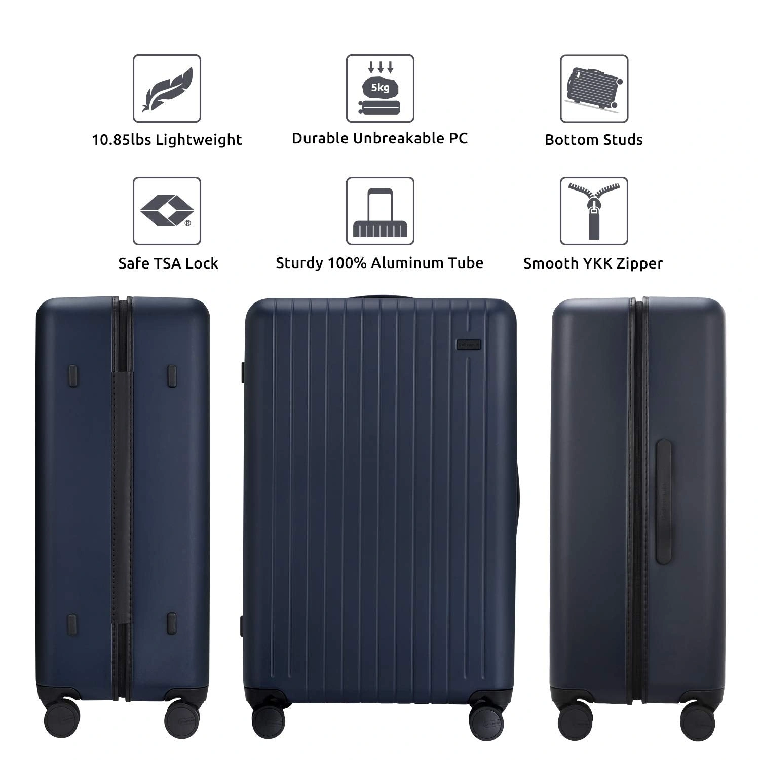 Stylish 24-26” Blue Spinner Luggage – Travel Smarter, Pack Lighter!